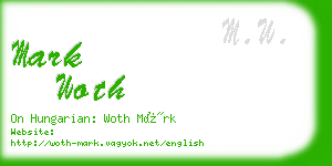 mark woth business card